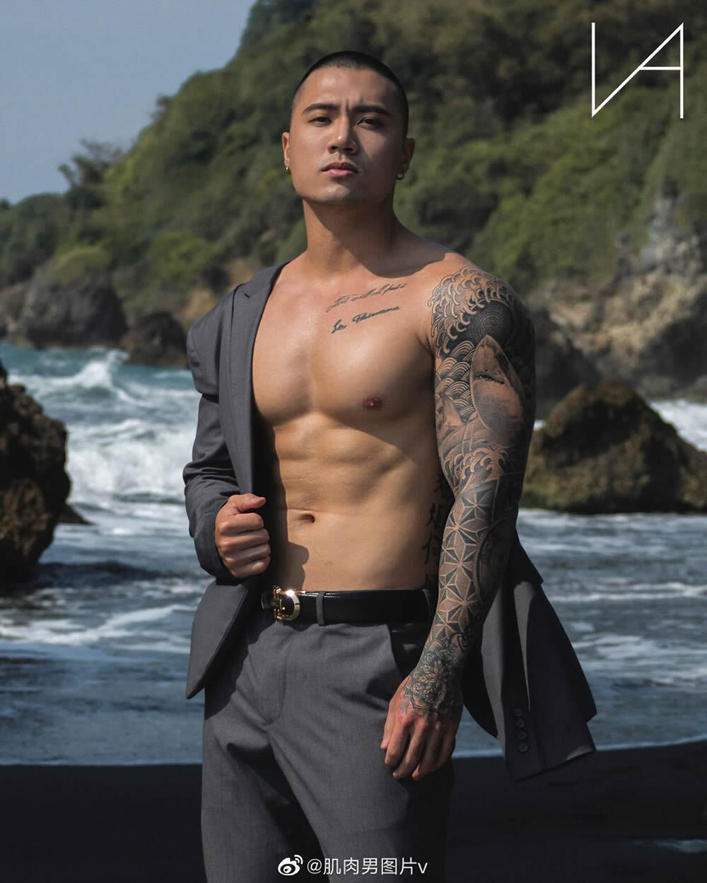 正装寸头纹身痞帅肌肉壮男写真 vanvision37作品