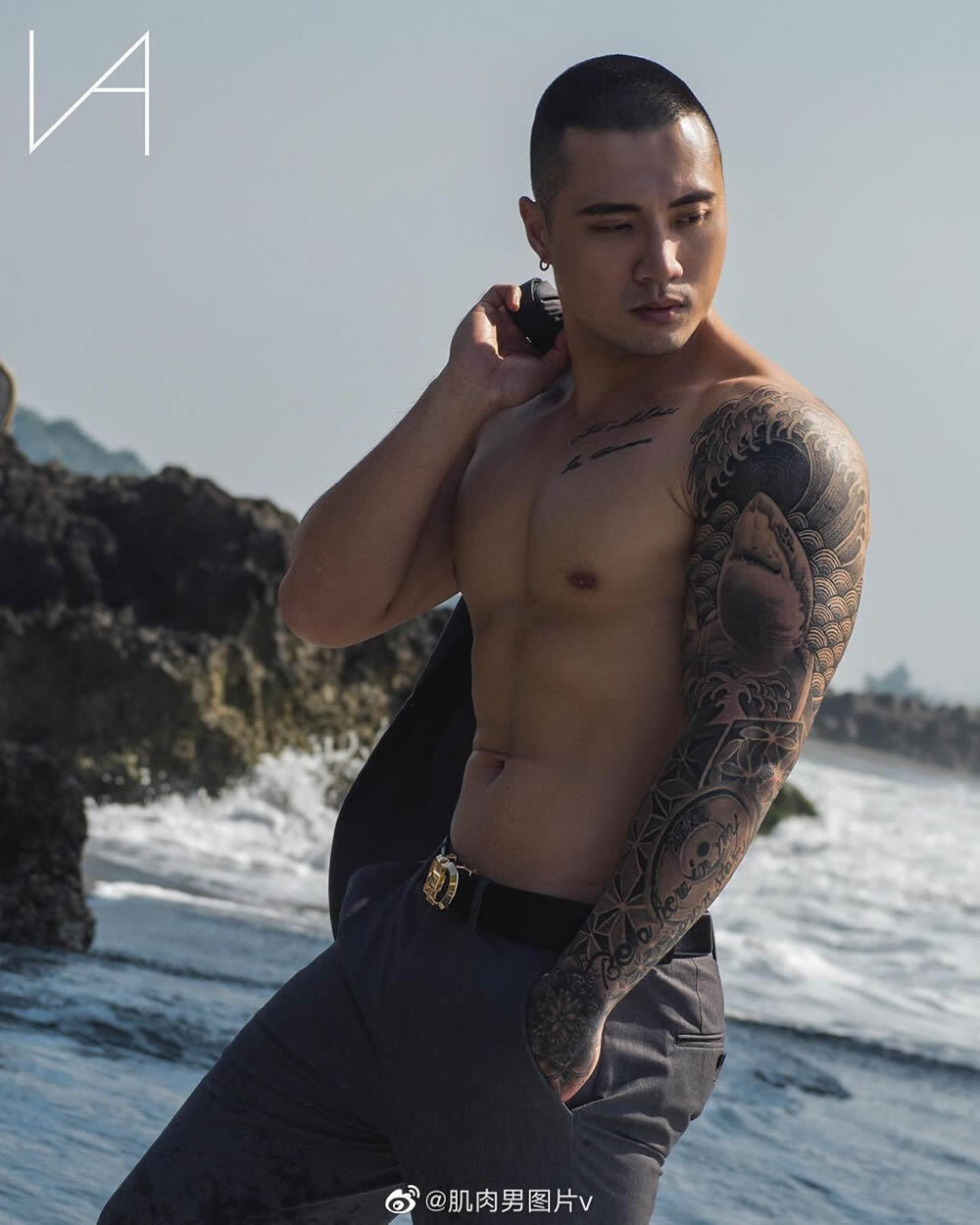 正装寸头纹身痞帅肌肉壮男写真 vanvision37作品