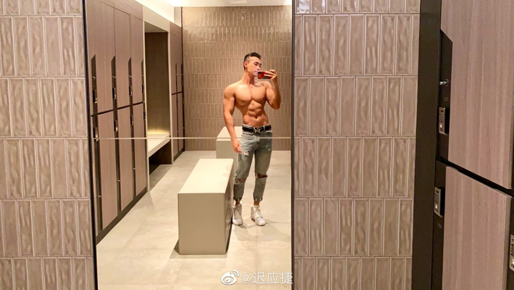 东北辽宁大连健身帅哥健身男模筋肉男迟应捷
