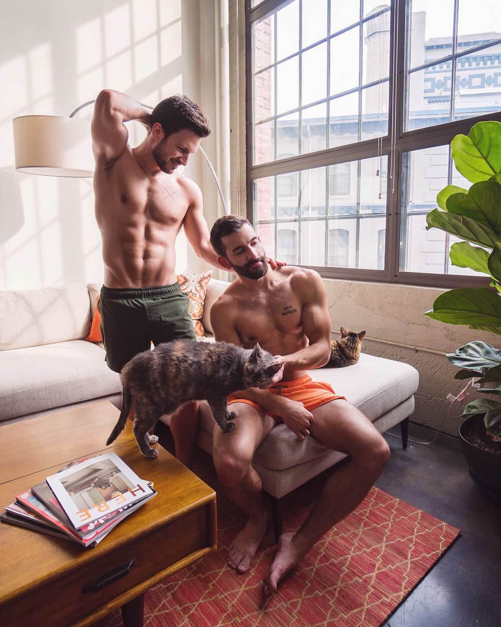 美国高颜值肌肉帅哥Justin & Nick