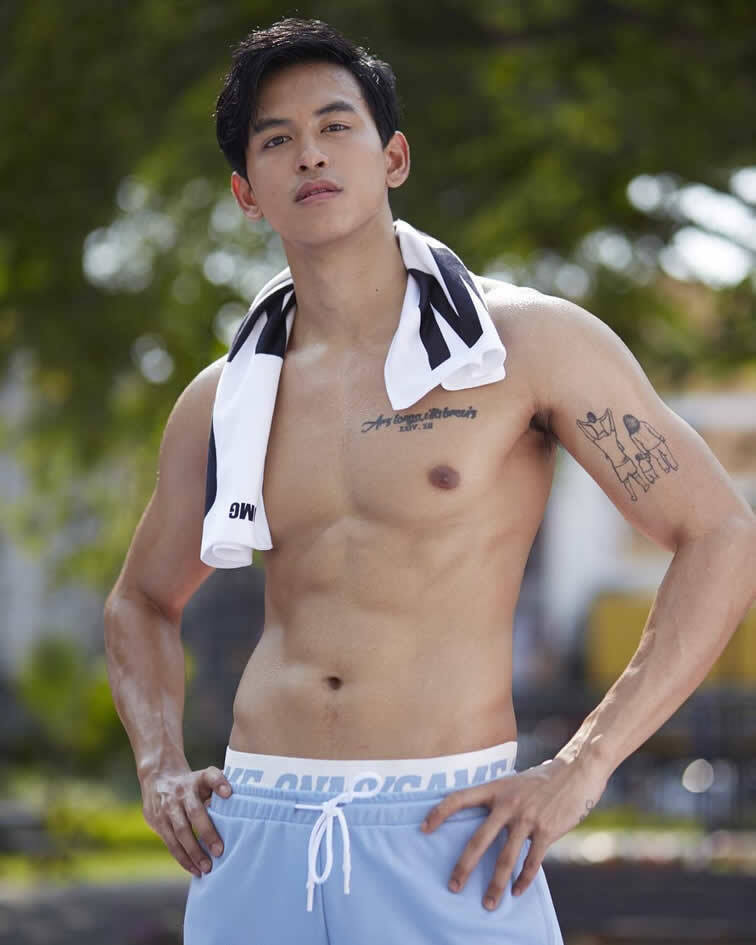 泰国运动型肌肉帅哥健身男模Film Jirayu-大壹博客