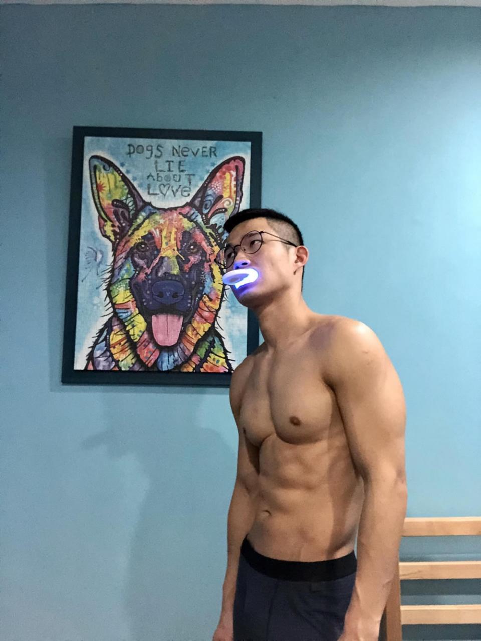 帅气爷们的中国台湾单眼皮肌肉帅哥