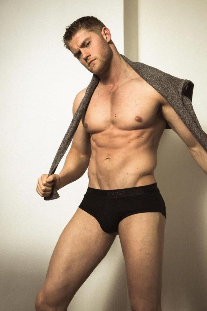 欧美肌肉男模Patrick Henning calvin klein内裤男模