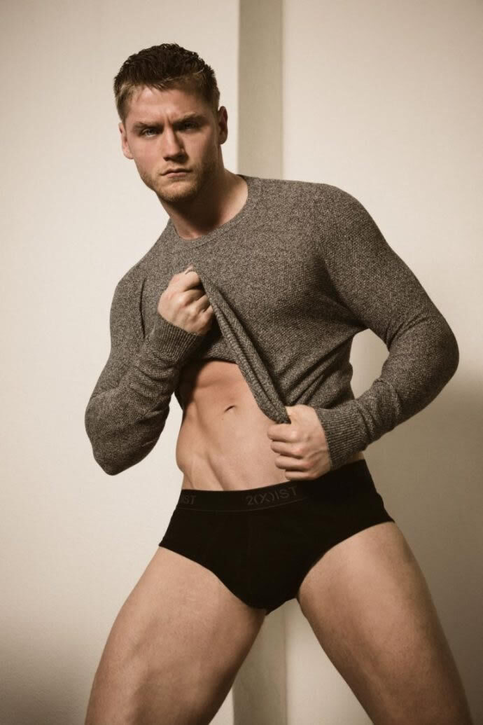 欧美肌肉男模Patrick Henning calvin klein内裤男模