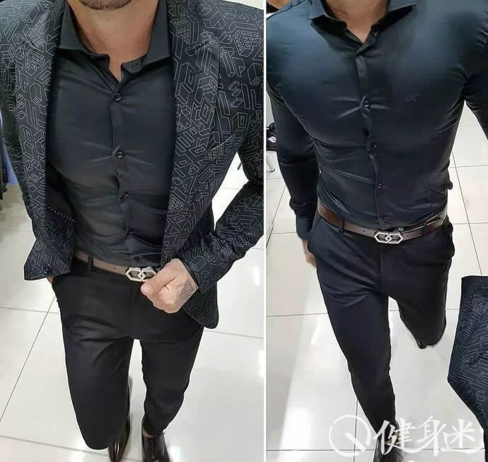 当肌肉男遇到衬衫 胸肌撑爆衬衫