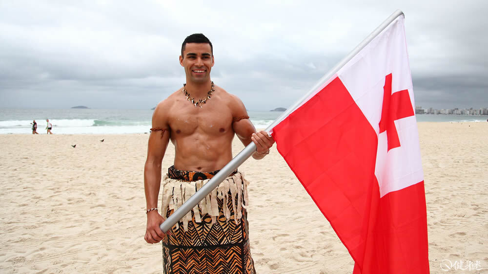 来自太平洋岛国的肌肉男 汤加旗手Pita Taufatofua