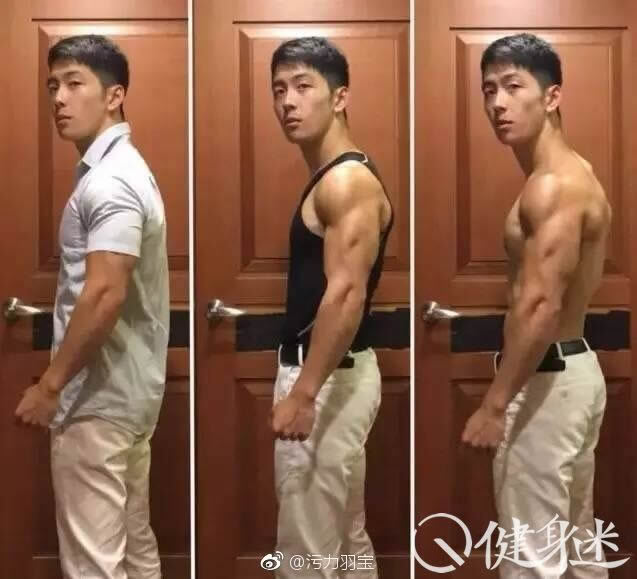 公狗腰健身天菜台湾肌肉帅哥彭羿旻vic