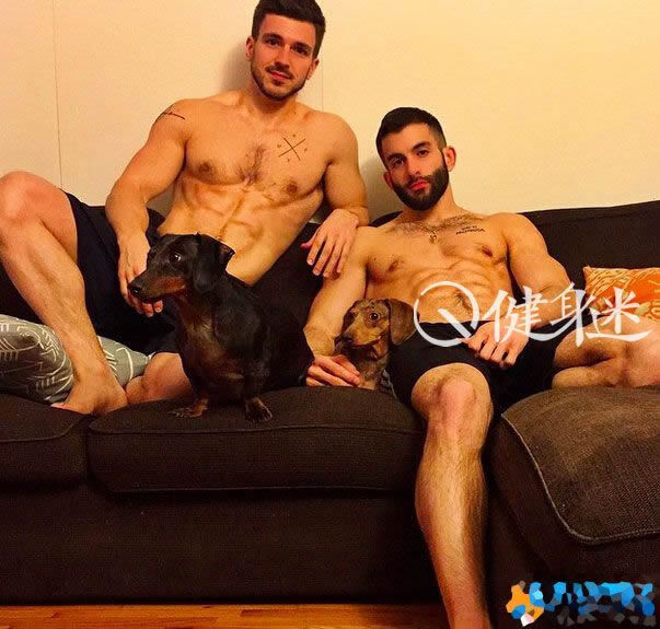 美国高颜值网红夫夫Justin&Nick 健身肌肉情侣-大壹博客